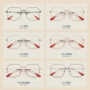 Popular female eye glasses, square male retro large-frame metal myopia glasses, trendy, can be equipped with diopter frames 29132 Application Scenario
